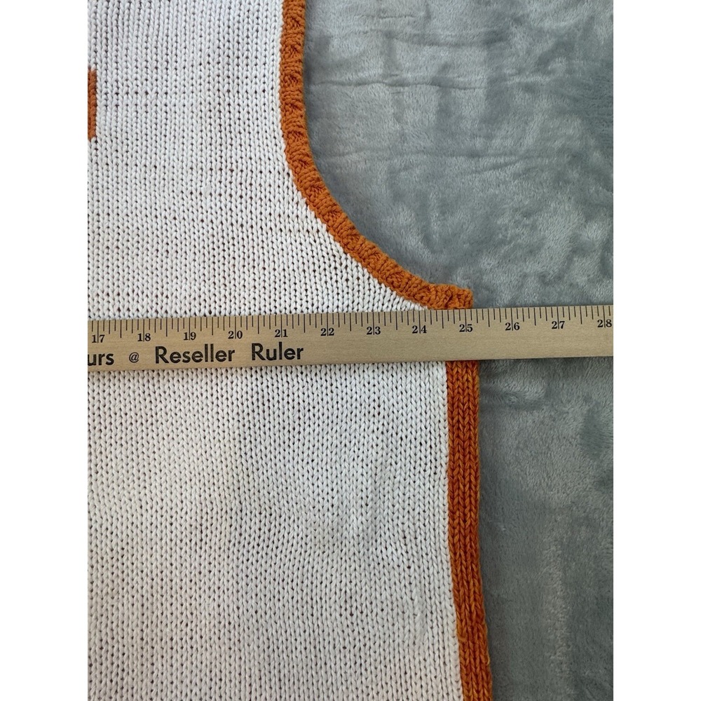 Vintage Birch Bros Vest Tennessee Volunteer Adult 3XL Orange Knit Cardigan - Picture 8 of 9